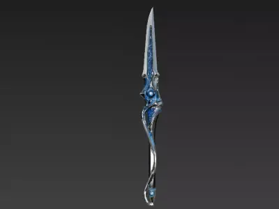 Cartoon Cyber Spear PBR 3D Model Low-poly 3D model