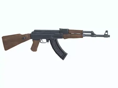 Ak47 Low Poly rifle Free 3D model