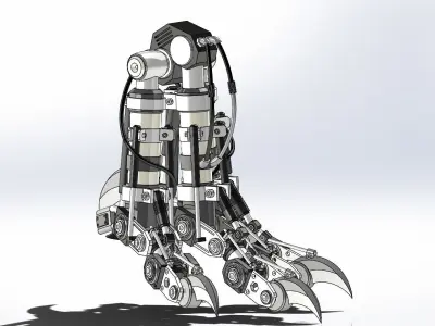 T-Rex mechanical foot Free 3D model