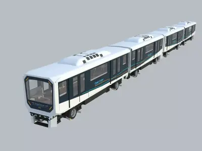 Macau Light Rail Ocean Cruiser train 3D model