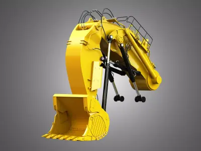 Hydraulic Shovel arm and Bucket  - 6030 FS 3D model