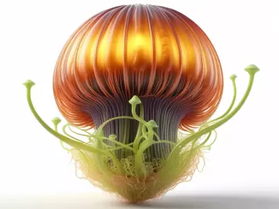 Fantasy Bioluminescent Alien Plant 3D model