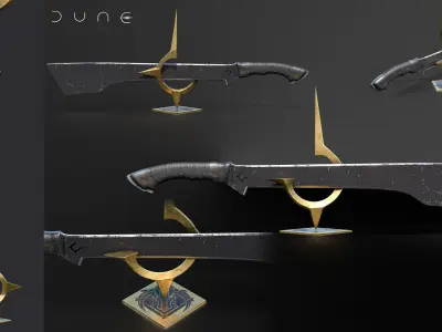 DUNE Sword Collection 2 in 1 Low-poly 3D model