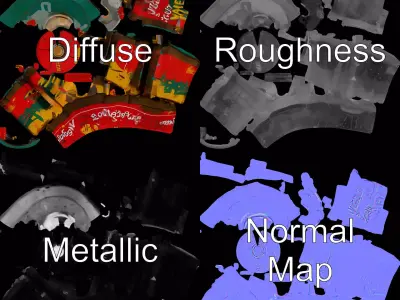 Vibrant Dynamite Prop model pack Low-poly 3D model