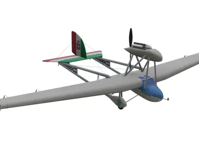 Savoia-Marchetti S64 Low-poly 3D model