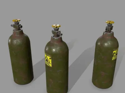  Oxygen Tank Low-poly 3D model