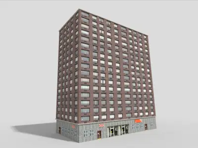 Residential Building Low-poly 3D model