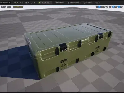Sci-Fi military crate  3D model