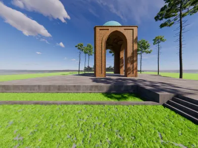 Ancient Iranian tomb 3D model