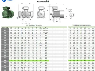 280M B3 Right 2 Pole IEC electric motor - 3D CAD model 3D model