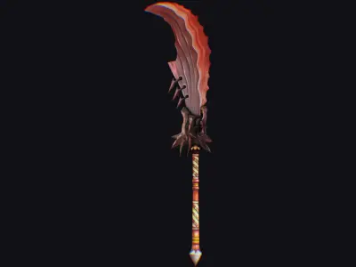 Axe Pickaxe Pike Cutting Hatchet Weapon Halberd Fantasy Bill Low-poly 3D model purchase