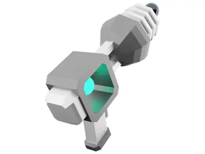 3d game pistol low poly icon 3D model