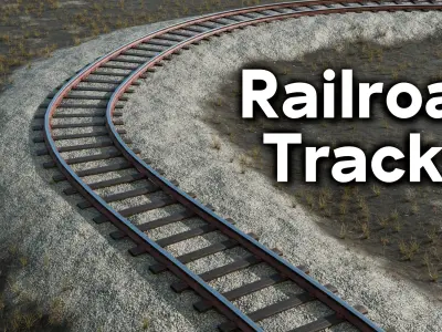 Customizable Railroad Tracks 3D model