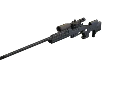 ALPINE SNIPER Rifle Low-poly 3D model