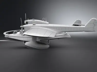 Blohm and Voss BV 138 scale model 3D print model