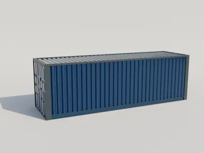 Shipping Cargo Container Low Poly 3D Model Low-poly 3D model