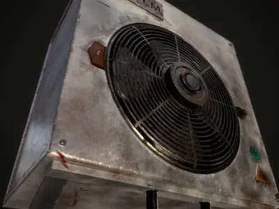 ventilator fan Free low-poly 3D model