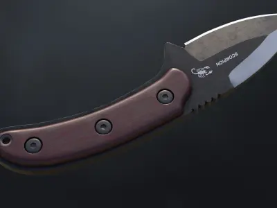 Tactical Knife Scorpion Low-poly 3D model