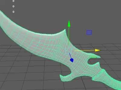 Low Poly Demons Sword Free low-poly 3D model