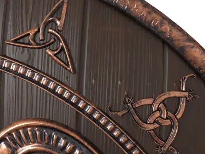 viking Shield 3D model 6