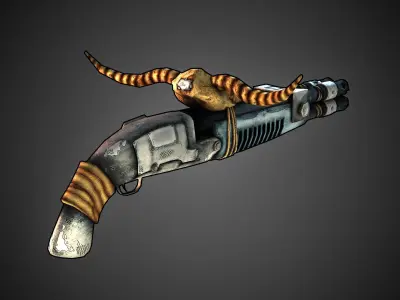 Outlaw Shotgun Low-poly 3D model