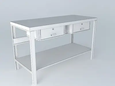 Industrial Bench 1500x650x900 WxDxH Free 3D model