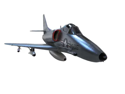 A-4 Skyhawk Low-poly 3D model