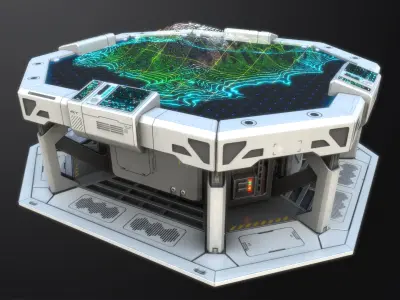 Sci-fi Table PBR 3D model