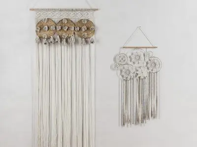 Macrame Set Dream Catcher Free 3D model