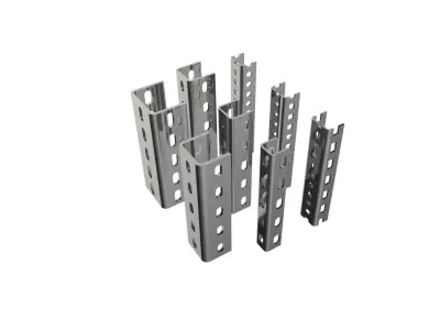 Metal framing U cross section  Low-poly 3D model