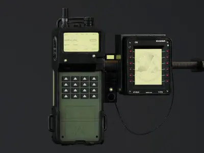 Military Radio-Scanner -PBR-Game ready Low-poly 3D model