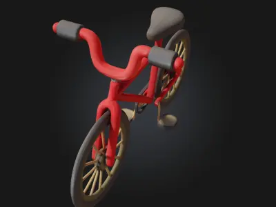 Red Bicycle  A Classic Ride Full of Character and Charm 3D model