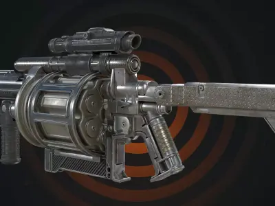 Heavy Magnetic Grenade Launcher Iron Storm 3D model