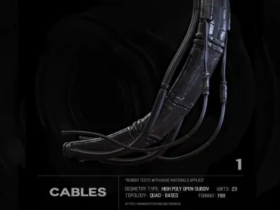 22 Cables SUBD 3D model