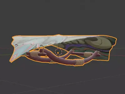BOTW style paraglider Free low-poly 3D model