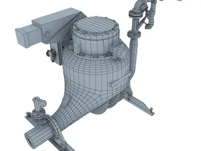 Ash vessel PN pump Low-poly 3D model