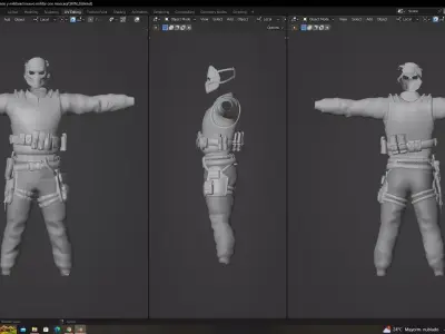military terror v2 Free low-poly 3D model