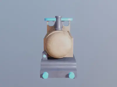 WOODEN LARGE TRAIN TOY - RogueFilmProductions Low-poly 3D model