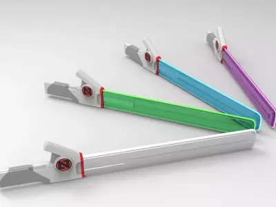 Valorant Spectrum Knife Low-poly 3D model