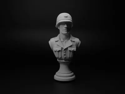 Vietnam War Soldier Bust Chess 3D print model purchase