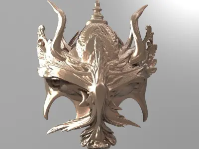 War God Baroque Mask 8 3D model