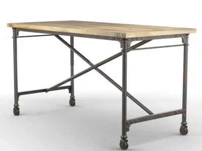Restoration Hardware Flatiron Desk 3D model
