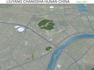 Liuyang Changsha Hunan China 20km Free low-poly 3D model