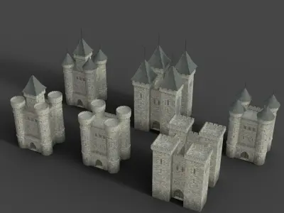 CastleCreator Pack Free low-poly 3D model