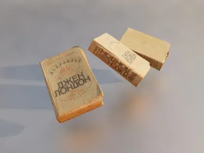 Old Soviet Book - Jack London Collection Low-poly 3D model