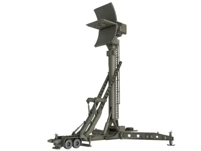 76N6 Clam Shell FMCW acquisition radar 3D model