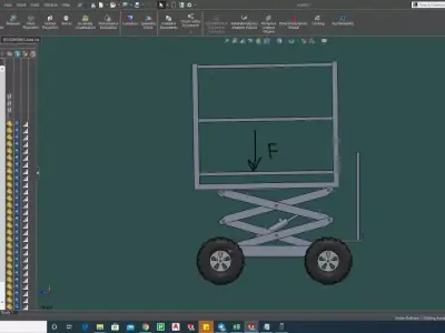 scissor lift table table parts 3D model