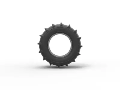 Dune buggy rear tire 6 Scale 1 to 25 3D print model