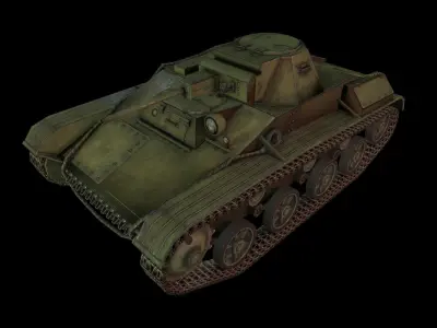 Tank    t 60 Low-poly 3D model