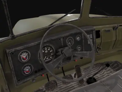 Ural 4320 Low-poly 3D model